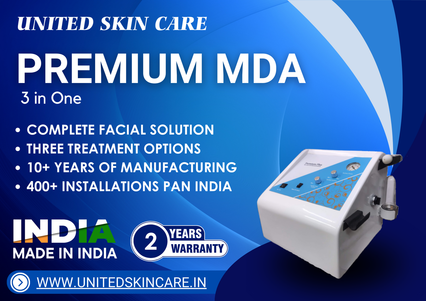 USC United Skin Care 3 In One MicroDermabrasion | Crystal Dermabrasion | Diamond Dermabrasion