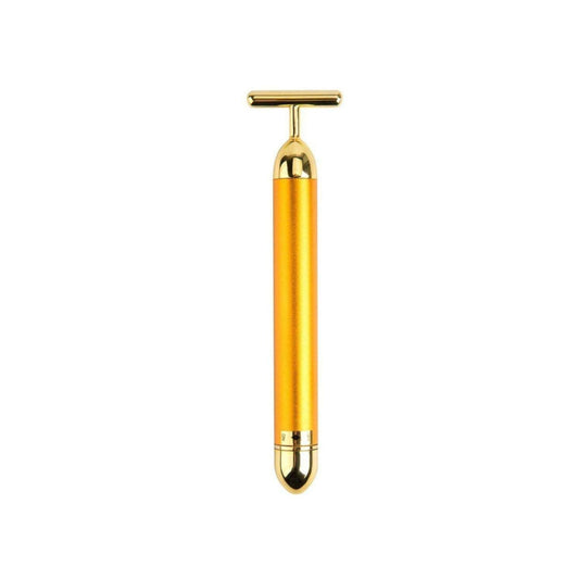 Portable Face 24k Gold Vibration Facial Beauty Roller Massager Stick Lift Skin Tightening Wrinkle Stick
