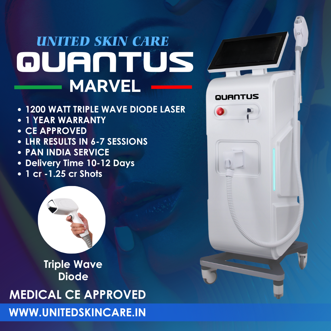 Quantus Marvel CE approved 1200W Triple wave Verical Diode Laser With Hyper Cooling