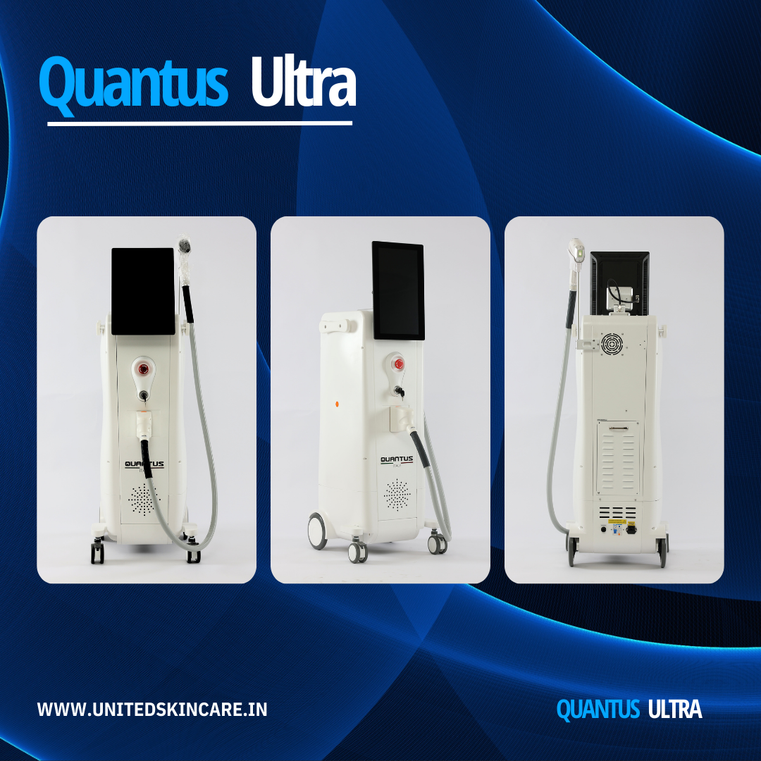 QUANTUS ULTRA  - 3 Wavelength Diode Laser Hair Removal Machine | FDA Approved Super High Power Diode Laser Machine | 1200W Four Wavelength (755nm + 808nm +1064nm) Diode Laser Hair Removal Machine