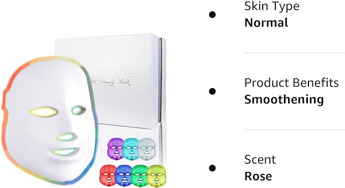 LED FACE MASK FOR LIGHT THERAPY 7 Color LED Mask Photon Light Skin Rejuvenation Therapy