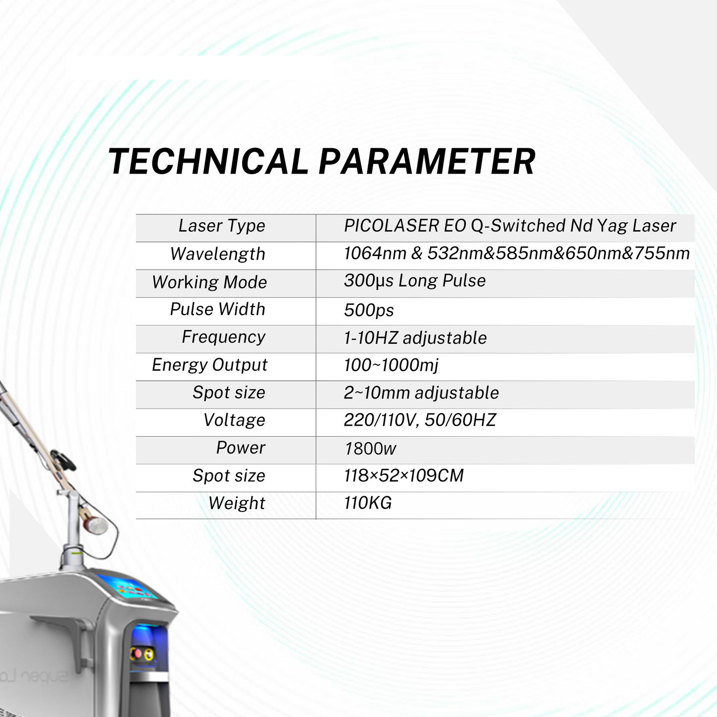 Quantus Pico Wave Pico Laser for Tattoo Removal ,Pigmentation, Melasma etc | QSwitch NdYag Laser | US FDA Approved Pico Laser System