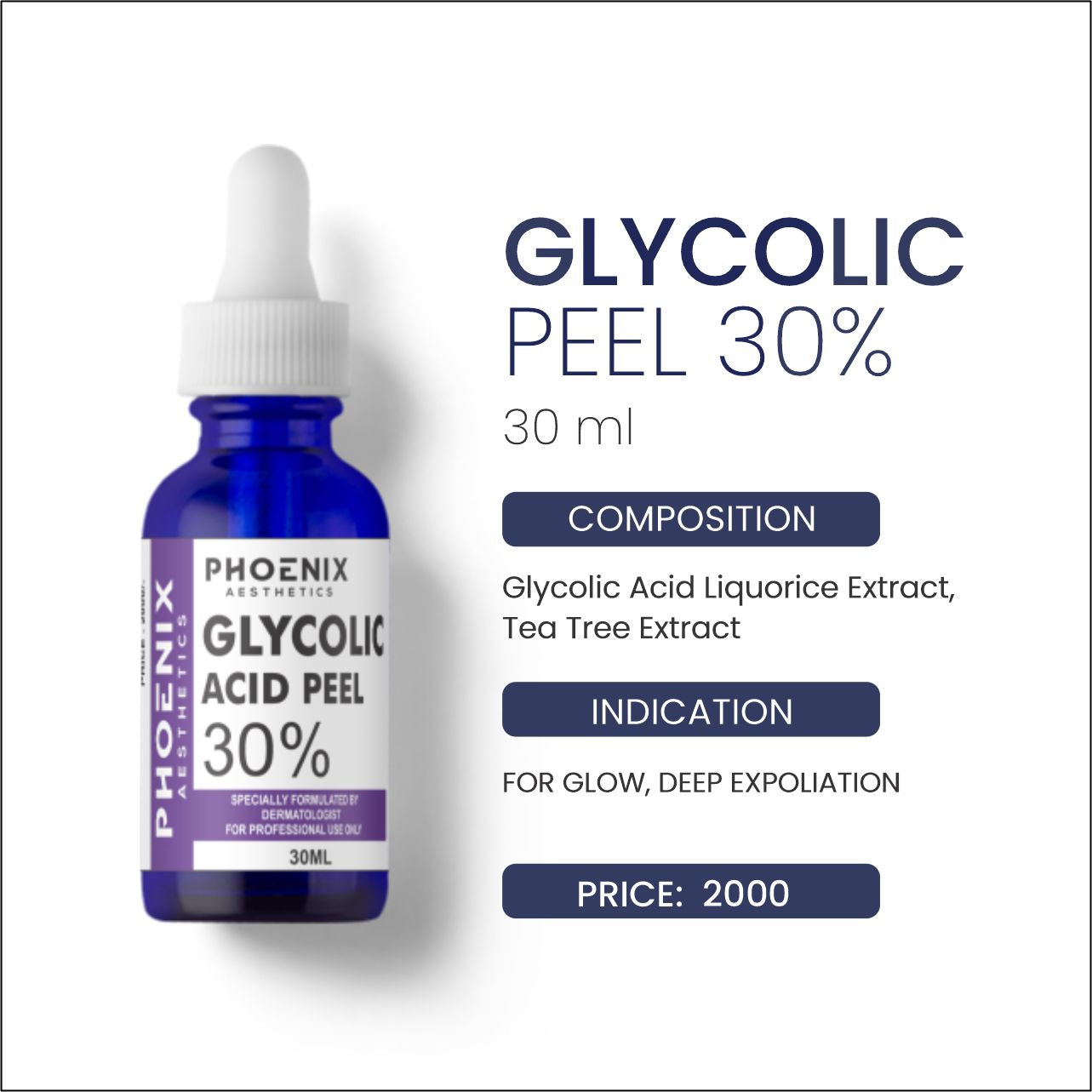 Glycolic Acid Peel 30%, 30 ML