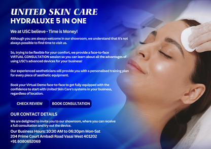 HydraLuxe 5 in One Hydra Facial |Crystal & Diamond MDA | Oxy Jet Spray | Hydro Facial MDA | Dandruff Exfoliator | 2 Years Replacement Warranty