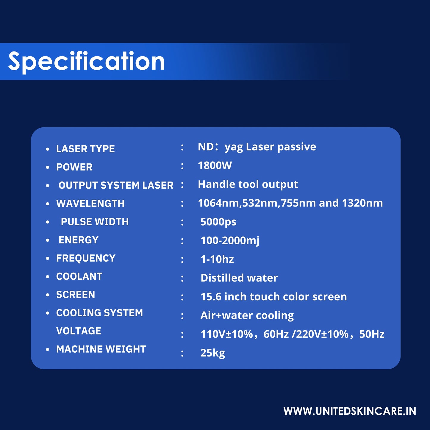 Quantus Stella Lite QSWITCH NDYAG Laser