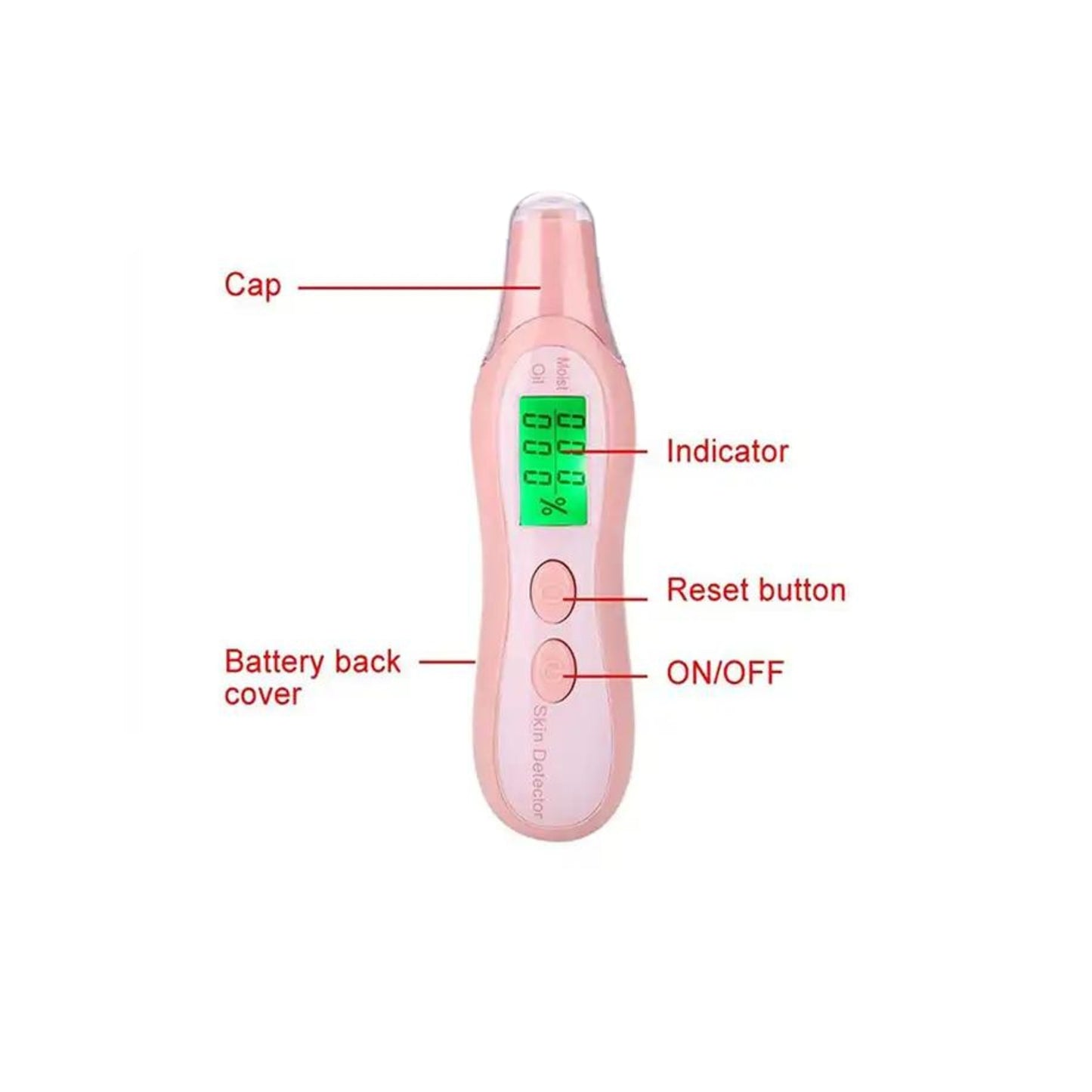 LCD Digital Skin Analyzer, Moisture Water Oil Monitor for Skin Care, High Sensitive Facial Skin Tester USB Digital Measuring Device