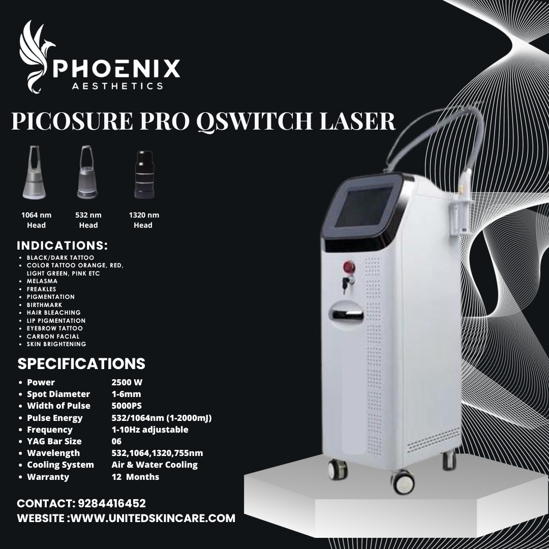 Phoenix Picosure Pro Laser | Pico Laser | CE Approved | 1064 nm, 532 nm, 1320 nm | 1 Year Warranty
