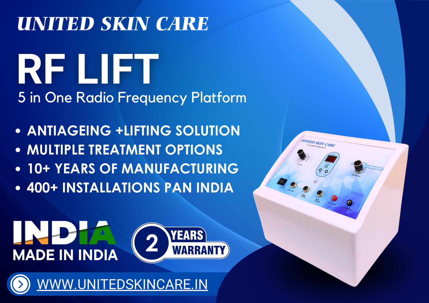 Non Ablative Rf Radio Frequency Machine + Rf Cautery | For Skin Tightening (Face And Body) 5 In 1 RF FACE LIFT MACHINE