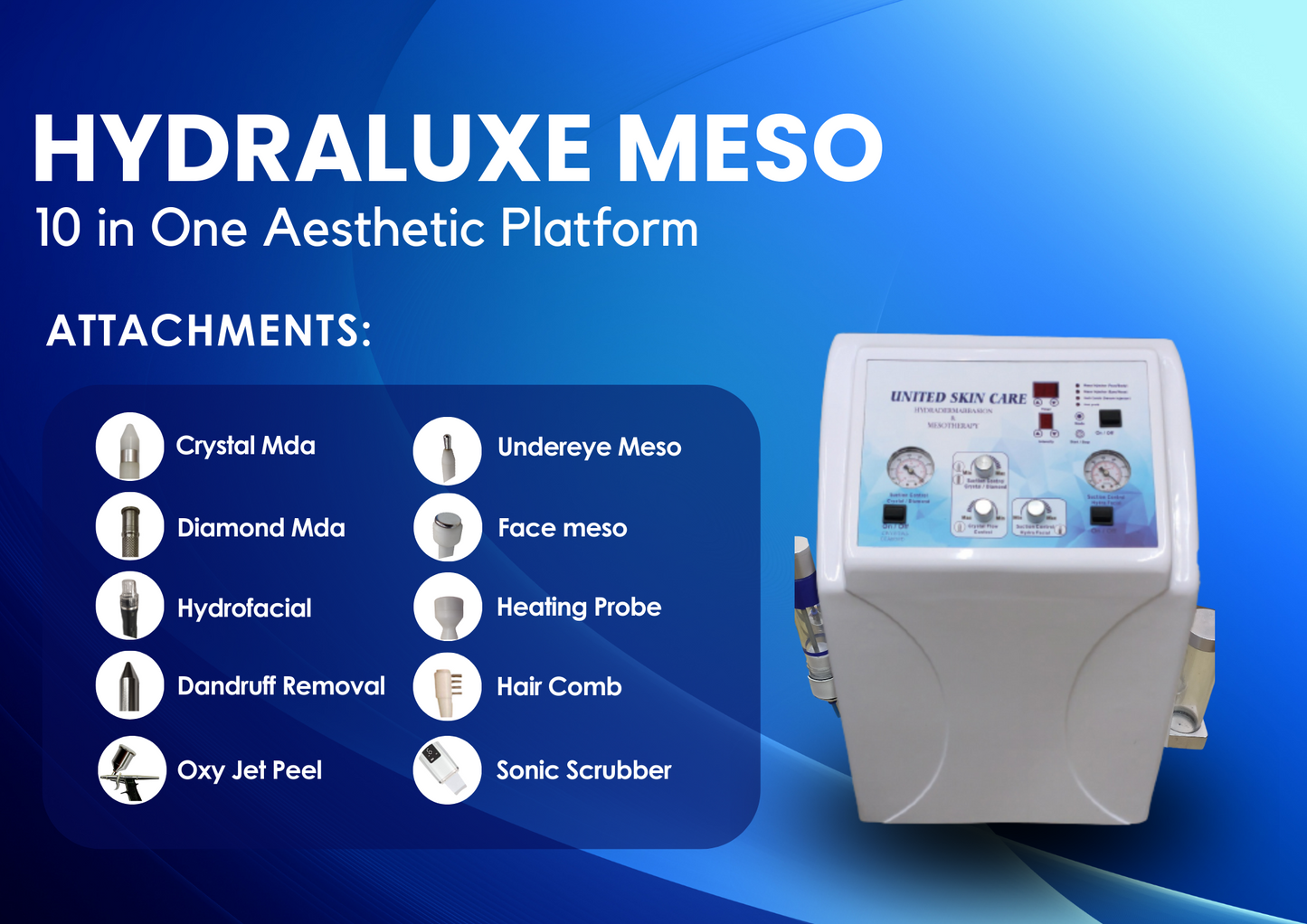 Hydra Luxe 10 In One | Medifacial And Electroporation System.