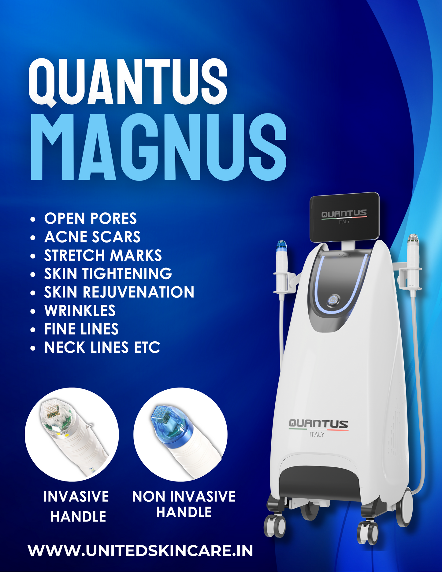 MAGNUS RF 5 MHZ Machine Quantus ITALY Microneedling Radio Frequency Machine