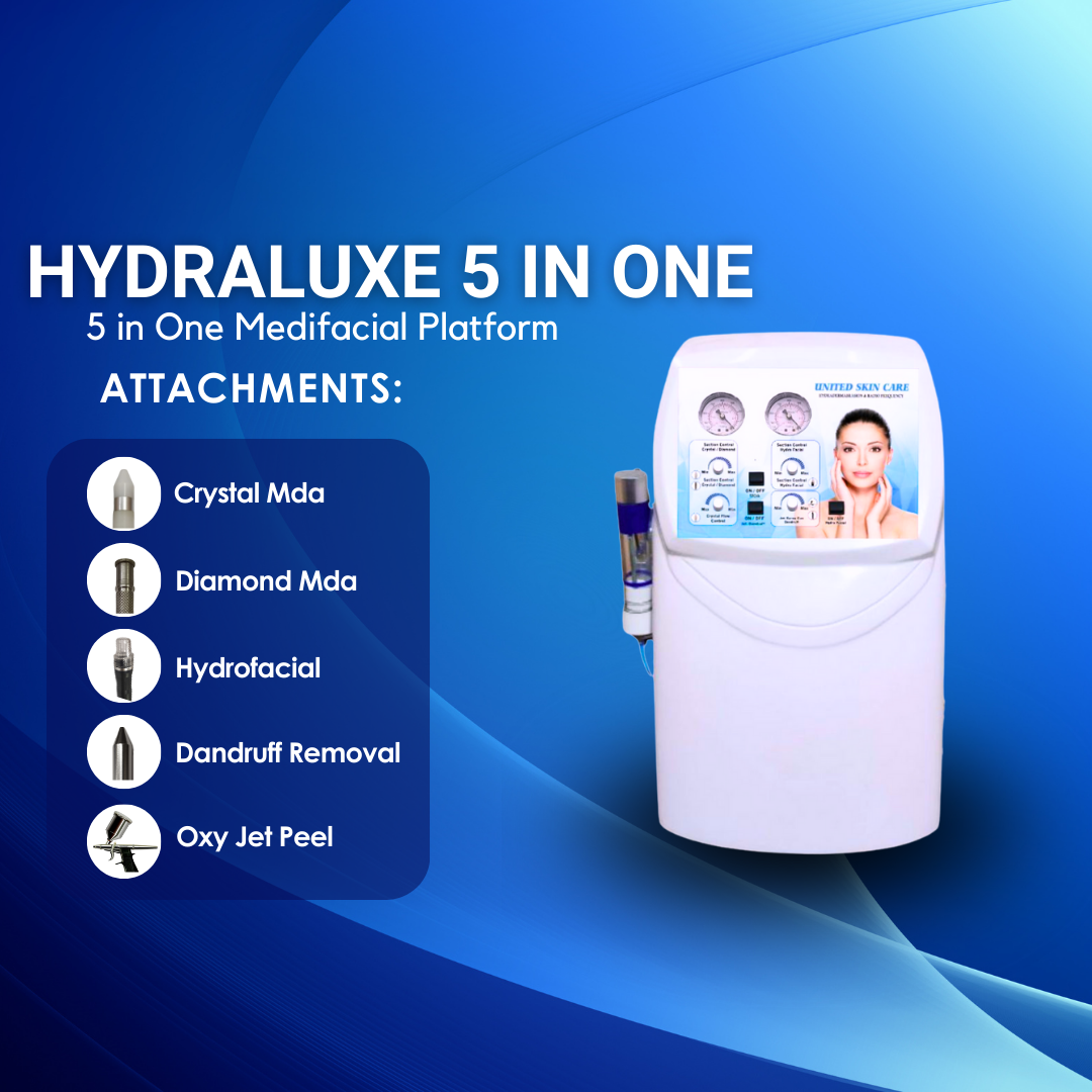 HydraLuxe 5 in one |Crystal da | Diamond mda| Oxyjetspray | Hydro Facial mda | Dandruff Exfoliator | 2 year replacement warranty