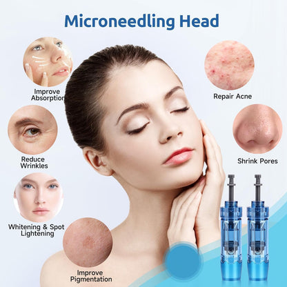 A11 Nano Needle Microneedling Cartridge for Derma Pen (Pack of 10) – Nano Tips for Serum Infusion, Skin Glow Sensitive Areas