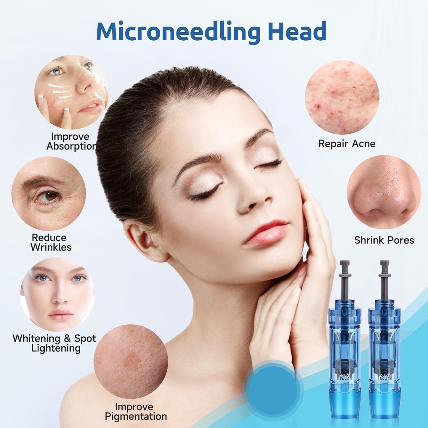 A11 12-Pin Microneedling Cartridge for Derma Pen (Pack of 10) – Precision Needle Tips for Acne Scars, Skin Rejuvenation & Fine Lines