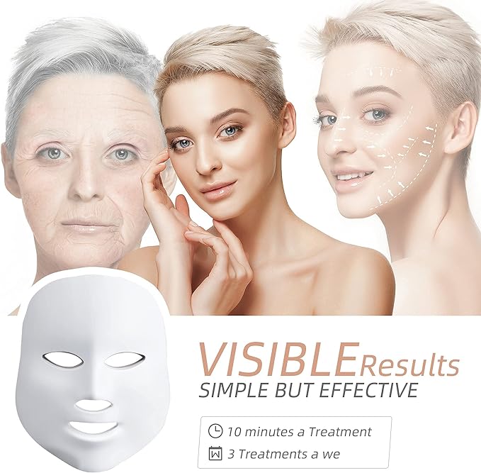 LED FACE MASK FOR LIGHT THERAPY 7 Color LED Mask Photon Light Skin Rejuvenation Therapy