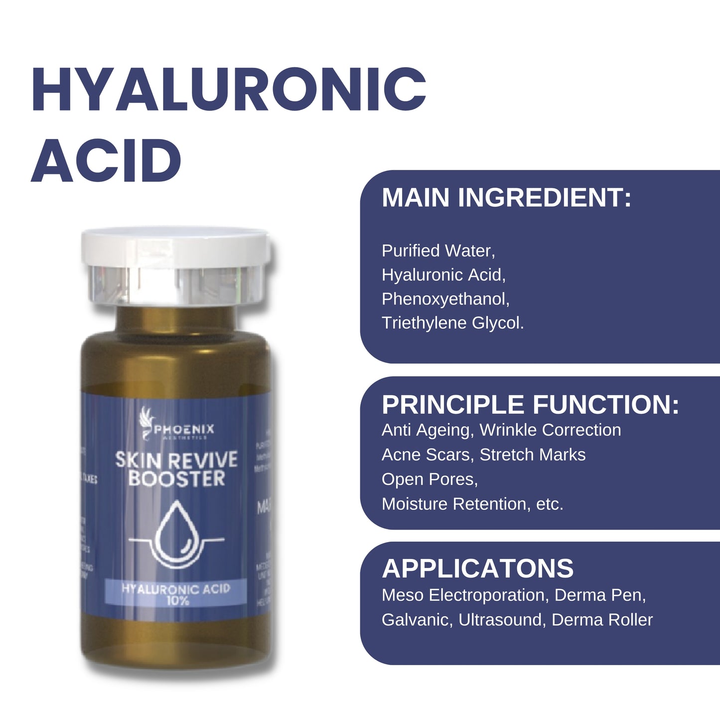 Hyaluronic 10% Meso Solution Skin Revive Booster for scars open pores hydration | Micro needling Meso Electroporation