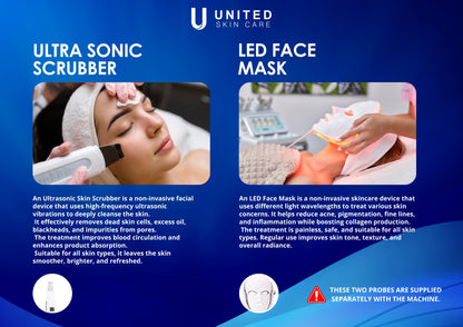Dermaluxe Pro Hydra Facial 12 In One | Hydra facial | Crystal Dermabrasion | Diamond Dermabrasion | Made In India 3 years replacement guarantee | Alice Bubble Machine