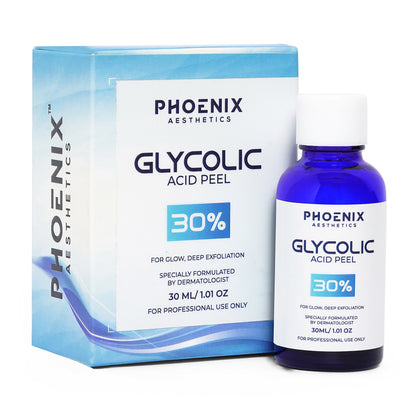 GLYCOLIC PEEL 30% – Professional AHA Deep Exfoliating Radiance Chemical Peel (30 ml)