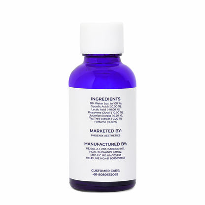 GLYCOLIC LACTIC PEEL – Dual AHA Exfoliating Brightening Chemical Peel (30 ml)