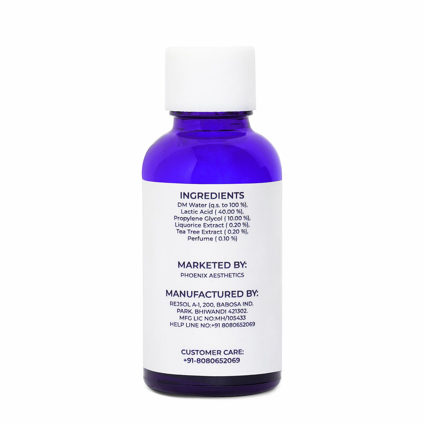 LACTIC PEEL 40% – High-Strength AHA Hydrating Exfoliating Chemical Peel (30 ml)