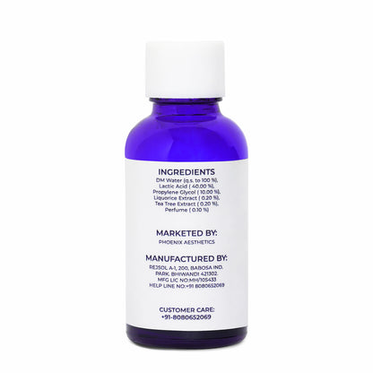 LACTIC PEEL 40% – High-Strength AHA Hydrating Exfoliating Chemical Peel (30 ml)