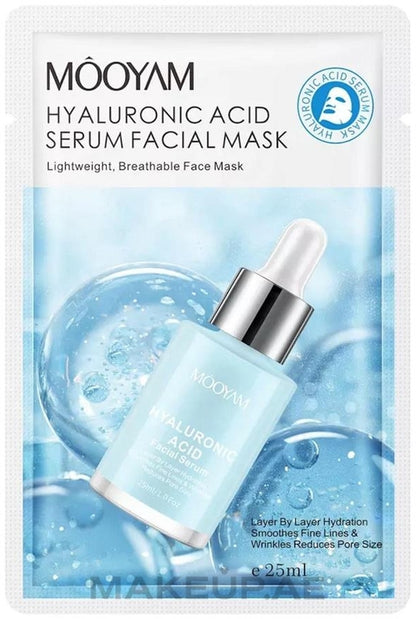Mooyam Hydra Facial Hyaluronic Sheet Mask | Pack of 5 | Hydrating Hyaluronic Sheet Mask