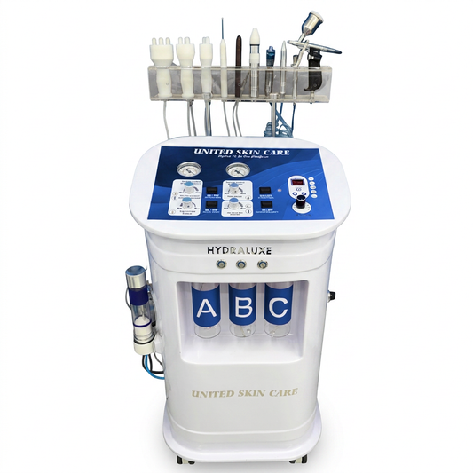 Hydraluxe 10 in One Hydra Facial | 2 Years Warranty | Hydra Facial, Radio Frequency, Micro Dermabrasion, Oxy Jet Spray, Cautery