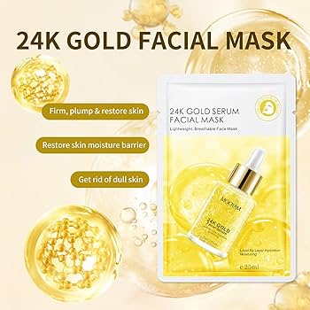 24K Gold Serum Hydrofacial Sheet Mask | Pack of 5