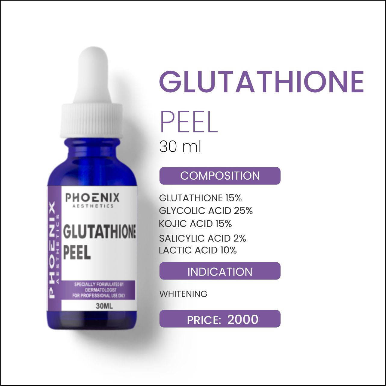 Glutathione Peel, 30 Ml