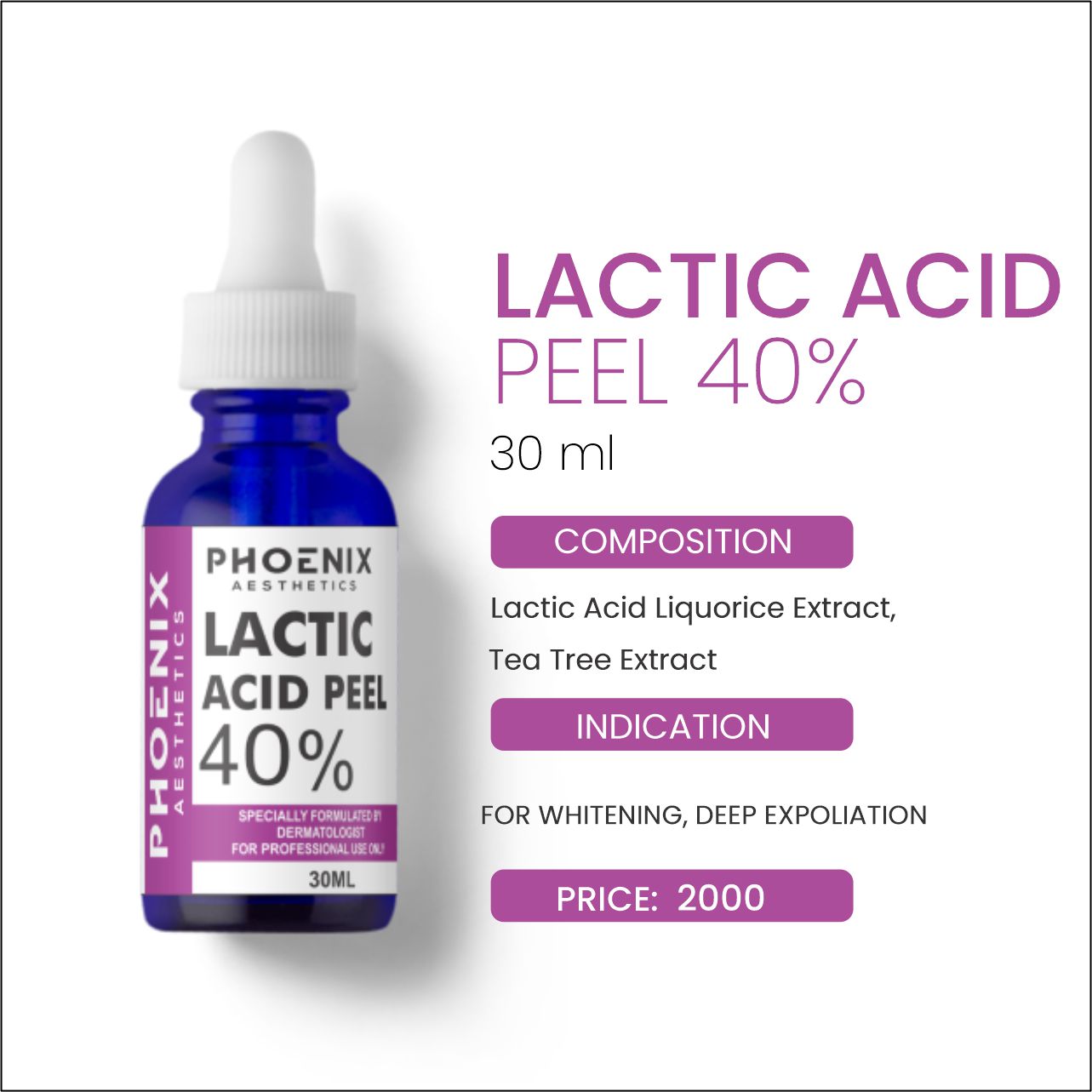 LACTIC PEEL 40%, 30 ML