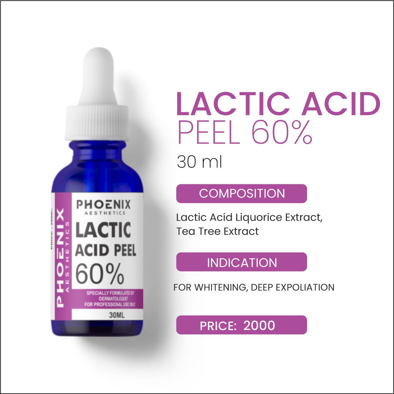 LACTIC PEEL 60%, 30 ML