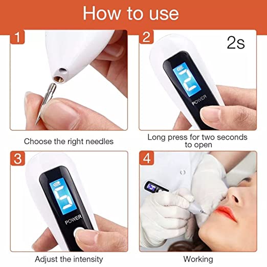 Display Beauty Mole Removal Sweep Spot Pen | Painless Spot Mole Tattoo Wart Speckle Remover Pen Beauty Portable Care Equipment (Multicolor)
