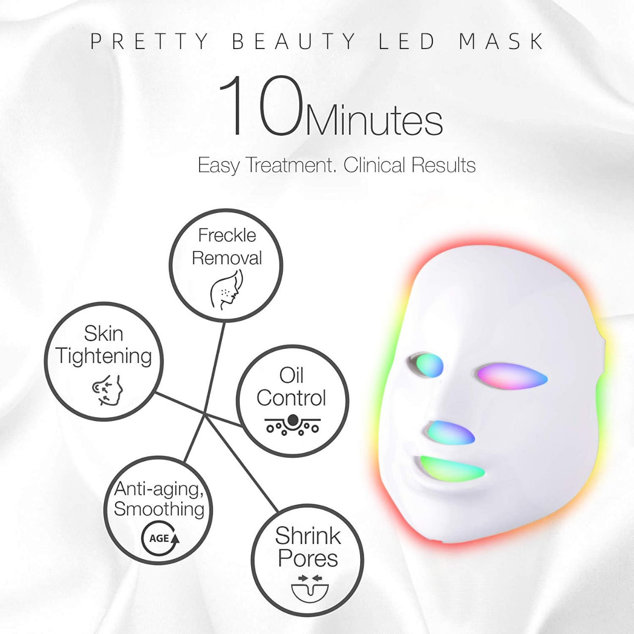 LED FACE MASK FOR LIGHT THERAPY 7 Color LED Mask Photon Light Skin Rejuvenation Therapy
