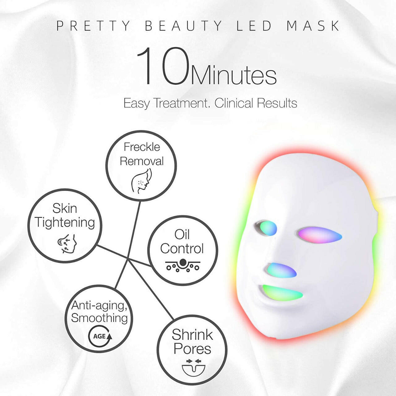 LED FACE MASK FOR LIGHT THERAPY 7 Color LED Mask Photon Light Skin Rej –  United Skin Care