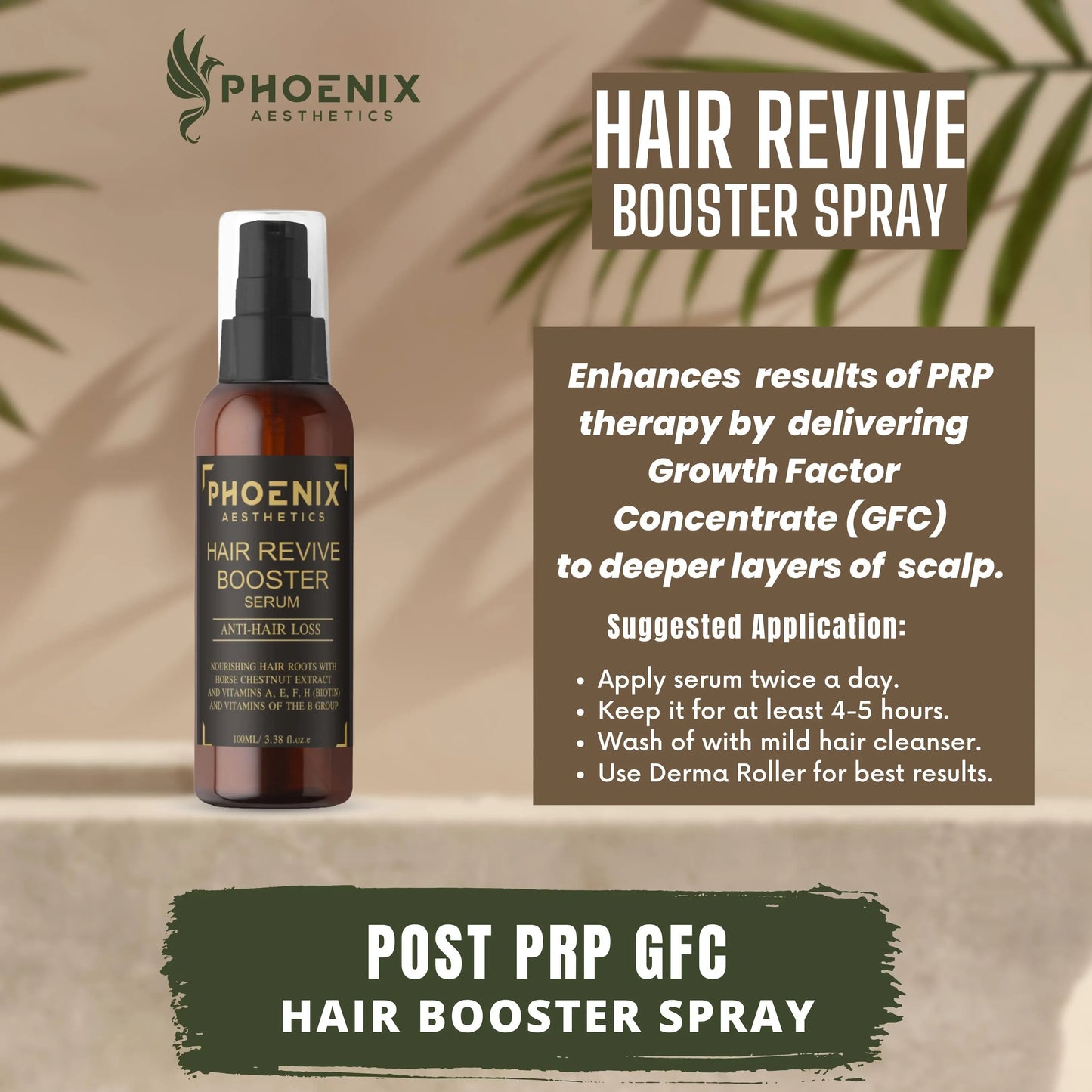 Hair Regrowth Spray | GFC Hair Booster Spray | Growth Factor Concentrate Hair Spray | Post Prp Hair Spray