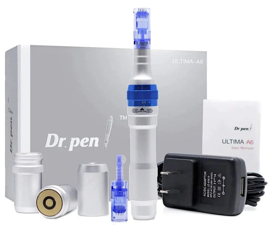 USC Dr. Pen + 30 Cartridge Ultima A6 (Original) Microneedle Derma Pen Electric Wireless Professional Skincare dermapen With 30 Cartridges