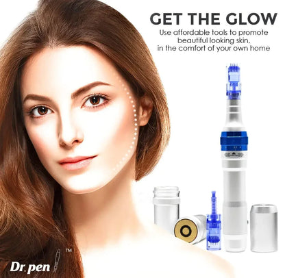 USC Dr. Pen + 30 Cartridge Ultima A6 (Original) Microneedle Derma Pen Electric Wireless Professional Skincare dermapen With 30 Cartridges