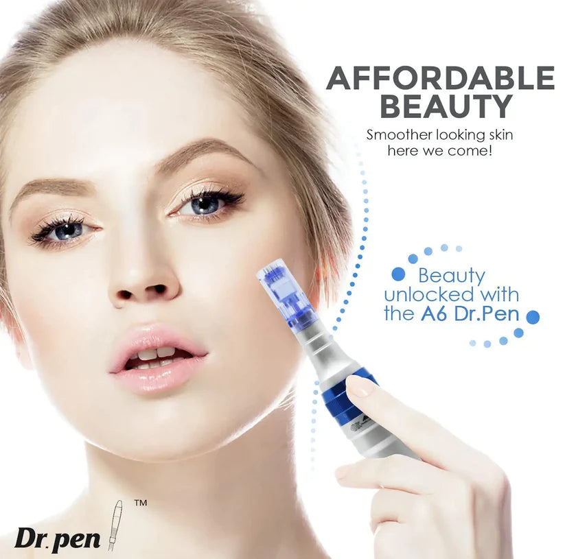 USC Dr. Pen + 30 Cartridge Ultima A6 (Original) Microneedle Derma Pen Electric Wireless Professional Skincare dermapen With 30 Cartridges